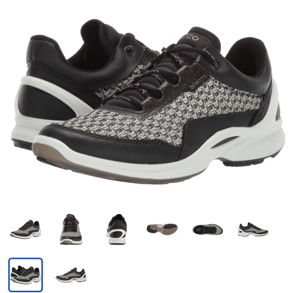 Ecco Biom Fjuel Black-White Women’s Sneakers US 9-9.5 Gently Used